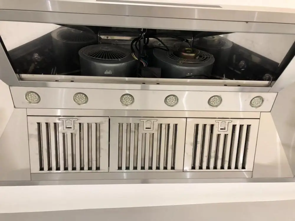 Большой вытяжной козырек для коммерческой кухни из нержавеющей стали SENG