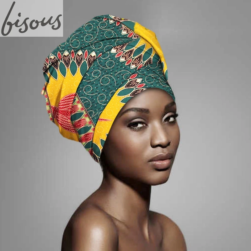 
Fashion tribal print Dashiki cotton Ankara bandanas easy print Elastic African Silk Headwrap 