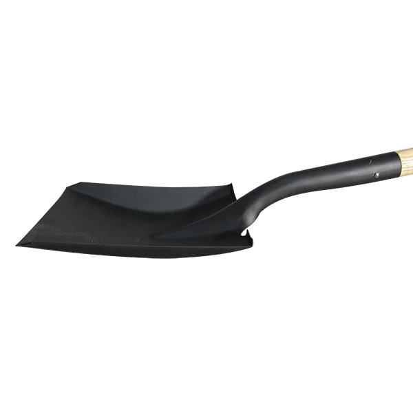 Long handle forged square point steel shovel