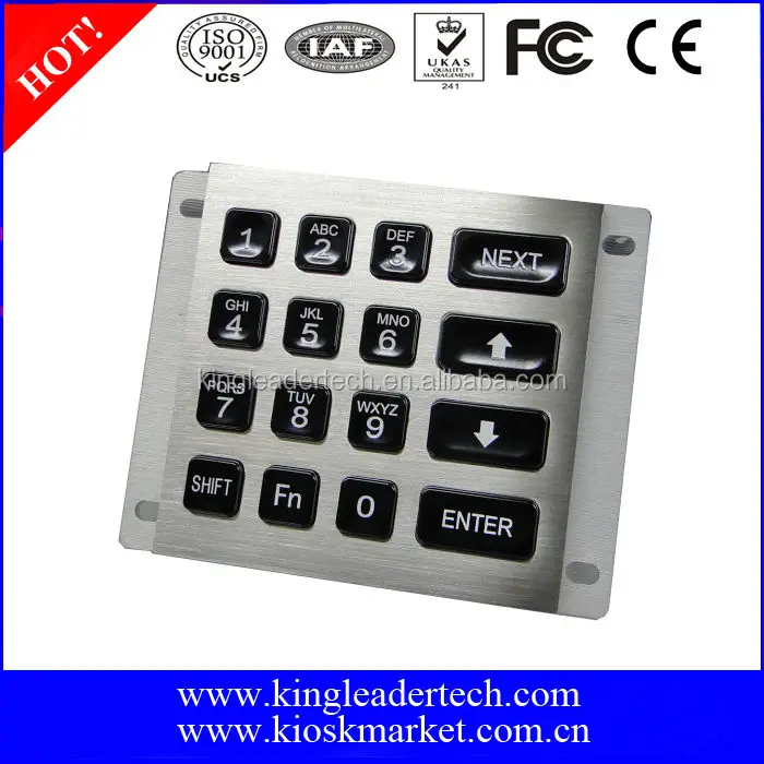4x4 matrix keyboard backlit industrial keypad