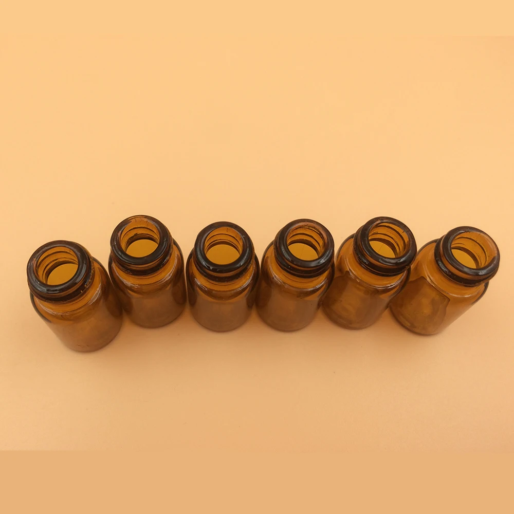 Whole sale 1ml/2ml/3ml Amber/Brown vial test sample bottle with black screw cap and insert