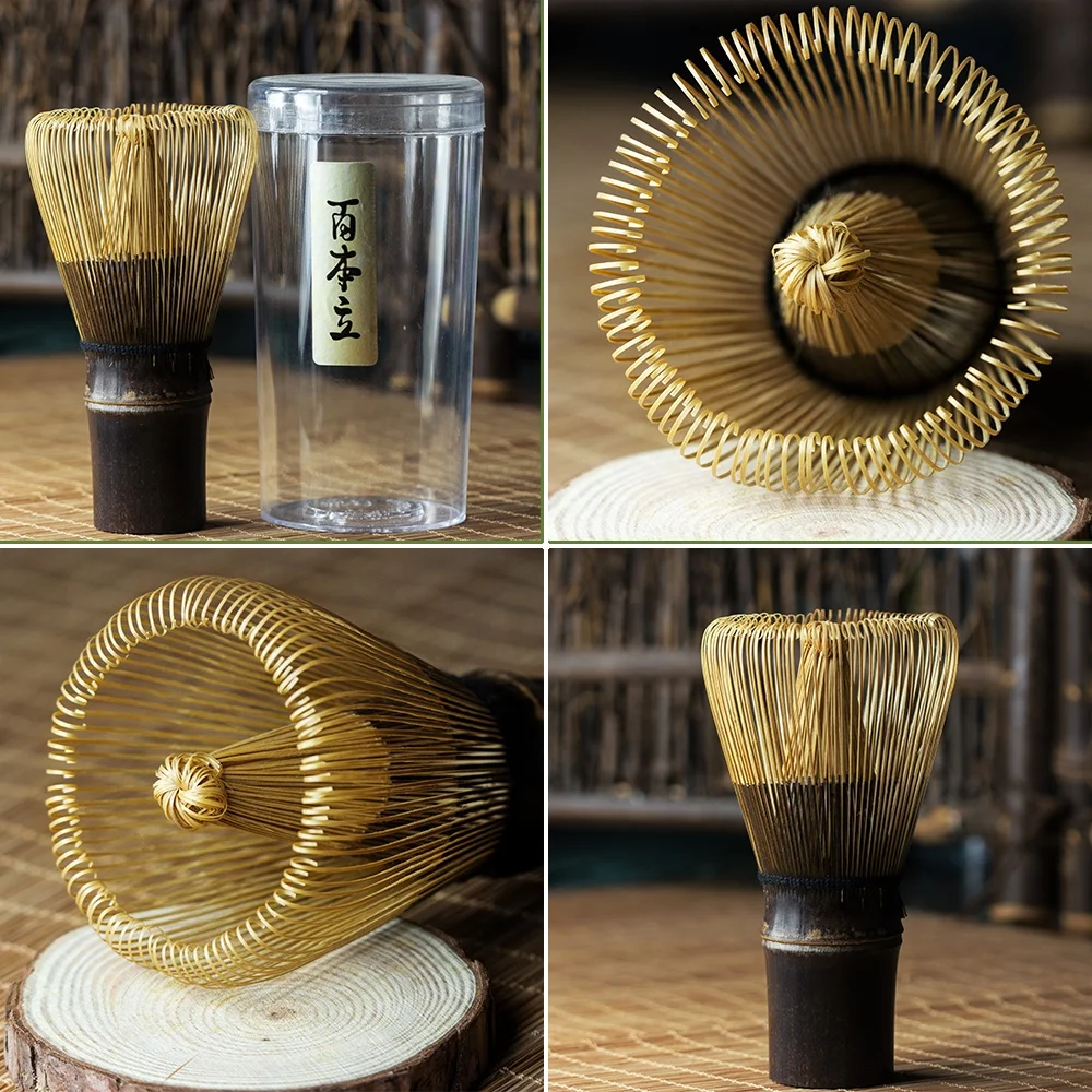 Japan Handmade Travel Mini Whisk Utensil Bamboo Canister Matcha Baking Whisk Wiper Bowl Chasen Custom Tea Set