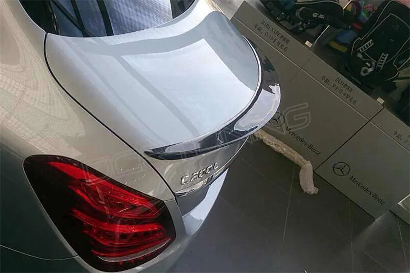 Car Carbon Fiber Rear Roof Wing Trunk Spoiler For Mercedes-Benz C Class W205 AMG S C63 C43 C250 C200 C180 C260 Sedan 2014-2019