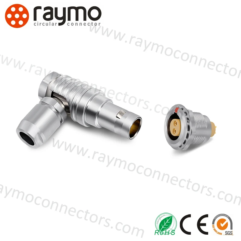 Factory high quality Raymo 0B 1B 2B FHG elbow 90 degree 6 pin metal connector