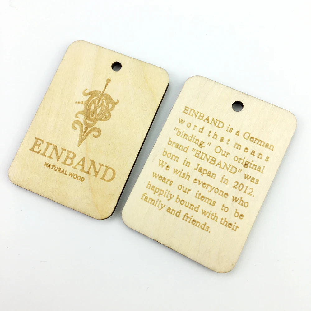 Wooden Hang Tag Wood Key Tags With Engraved Logo