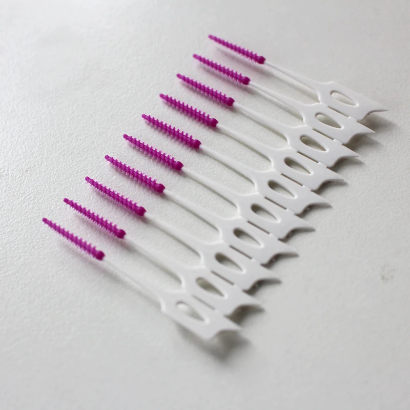 2024 High Quality Wholesale OEM Packing Colorful Food Grade Inter Dental Picks