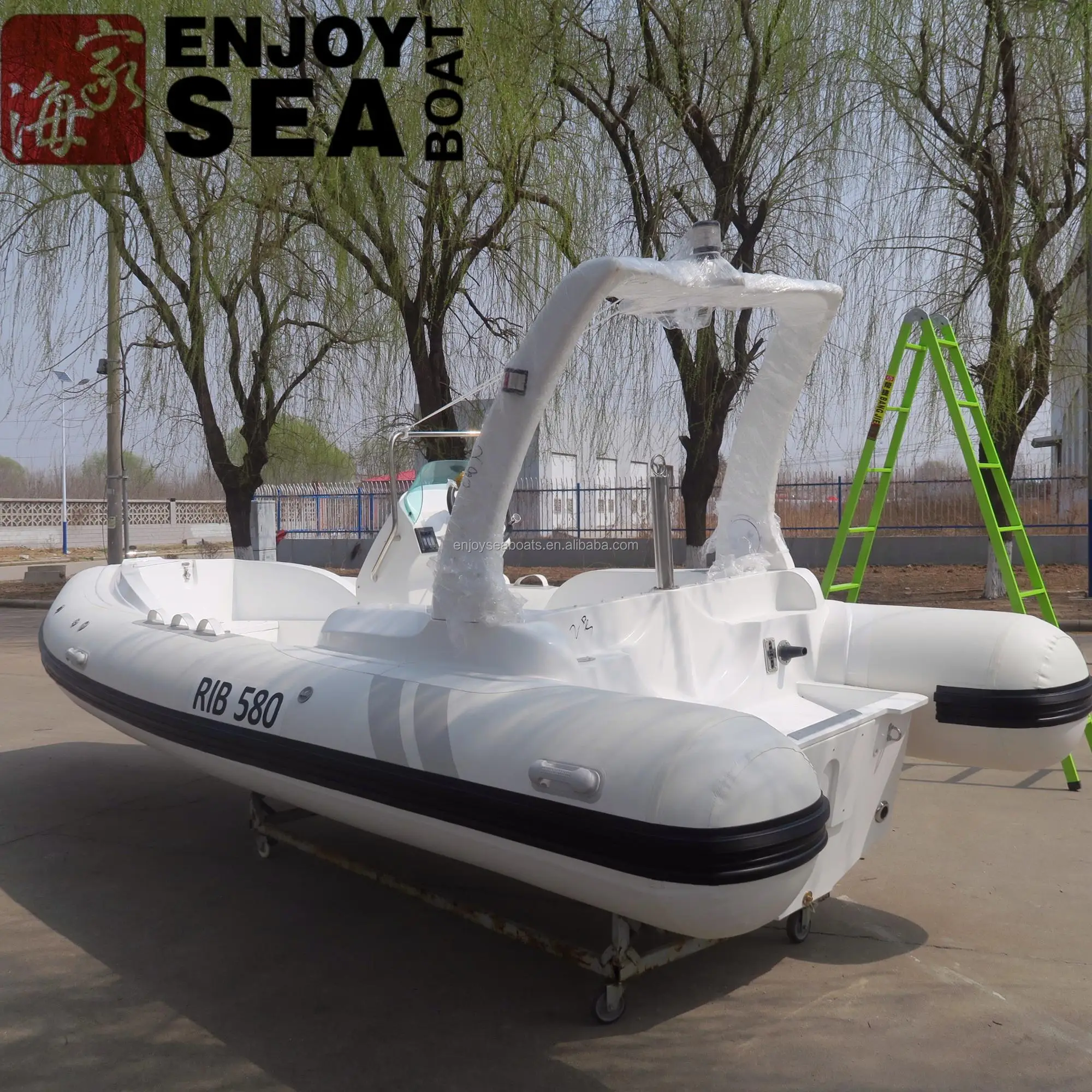 
1.2mm pvc inflatable speed motor boat / marine motor launch with RIB-580 from enjoysea jiahai boats 
