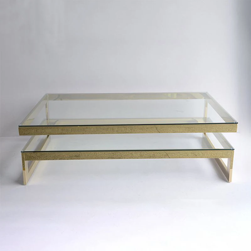 Кофейный столик новая модель из нержавеющей стали квадратный стеклянный журнальный обеденный стол