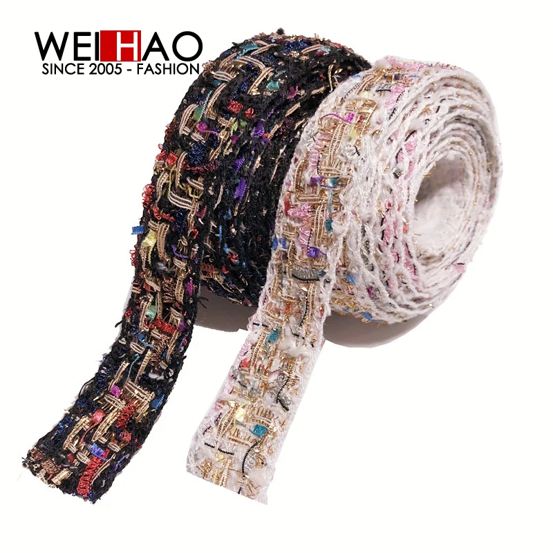 
Ethnic lace tape/ color lace trims for garments /metalic yarns colorful lace band 