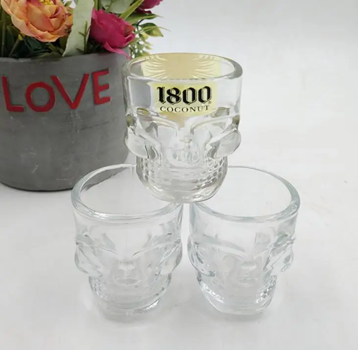 New Design 45ml Face Head Type Glass for Spirits Vodka Wine Whiskey Cocktail Shot Glasses for Party Bar