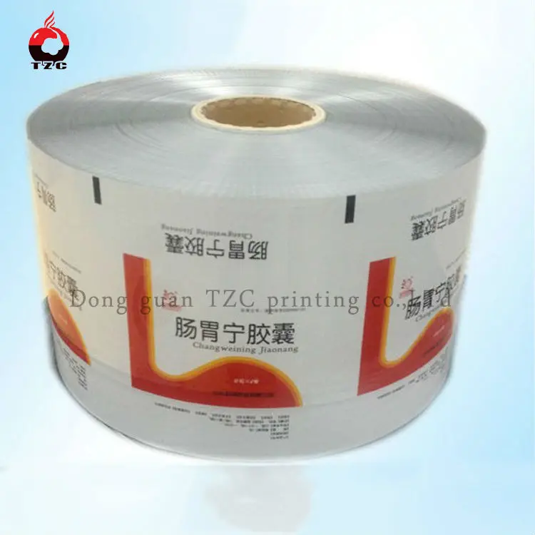 custom printed laminated aluminum foil condom packaging film roll