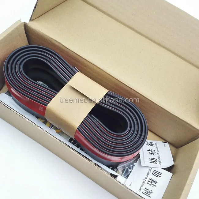 Черный Универсальный автомобильный передний бампер Быстрый полоса для установки губы средства ухода за кожей спойлер юбка протектор