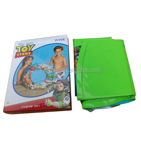 Promotional wholesale Customized cartoon printing Inflatable swimming ring for kids