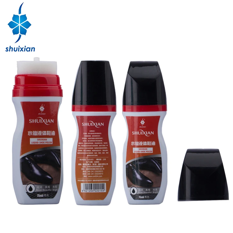 Black bulk shoe care liquid shoe polish shining liquid