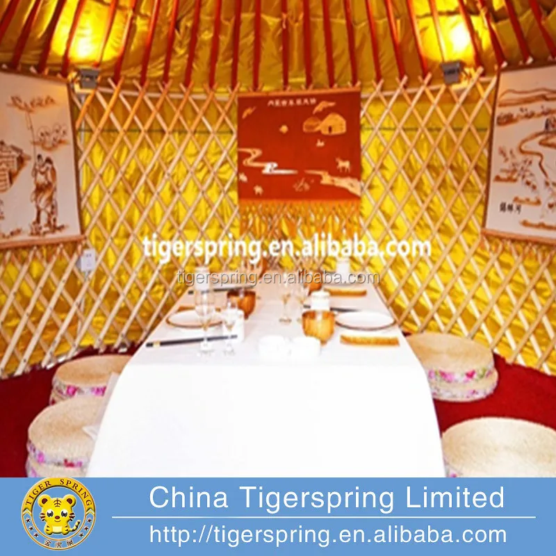 Tent for Camping and Travelling,Luxury frame mongolian yurt tent