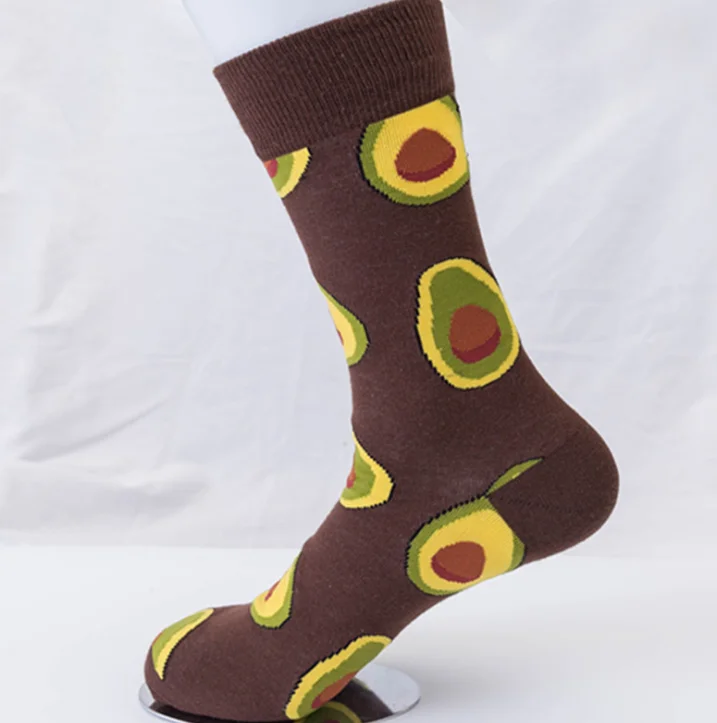 high quality custom oem sock Mens Fun Breakfast Food Taco Donuts Avocado Socks designer socks for men