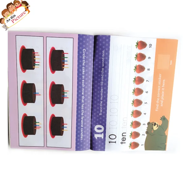 custom preschool children coloring board activity cardboard children book printing service