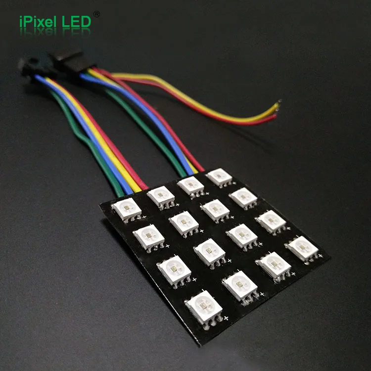 4x4 rgb led matrix IC chip apa102 16 leds flexible led screen