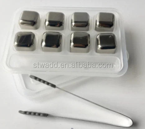 INEEDU STWADD High Quality Stainless ice cube,STWADD Whiskey Stone square shaped Whiskey Stone