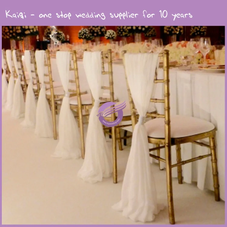 BS00662 Factory directly elegant chiffon Wedding chair decoration chair covers