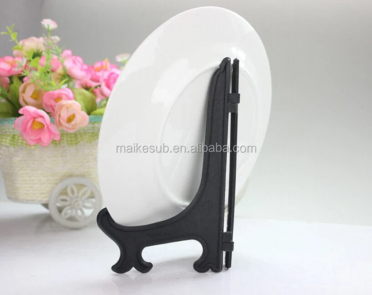 Maikesub sublimation blank ceramic plate 8inch porcelain plates with gold rim made in China