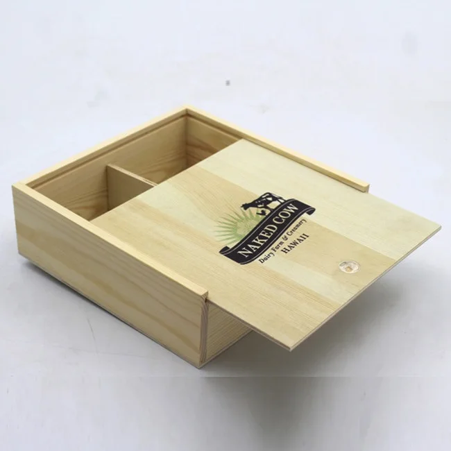 
Unfinished Pine Wood Nuts Fruit Packaging Box 