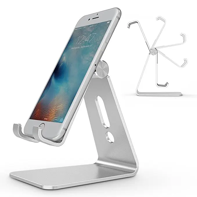 Universal adjustable office gift metal custom logo phone holder