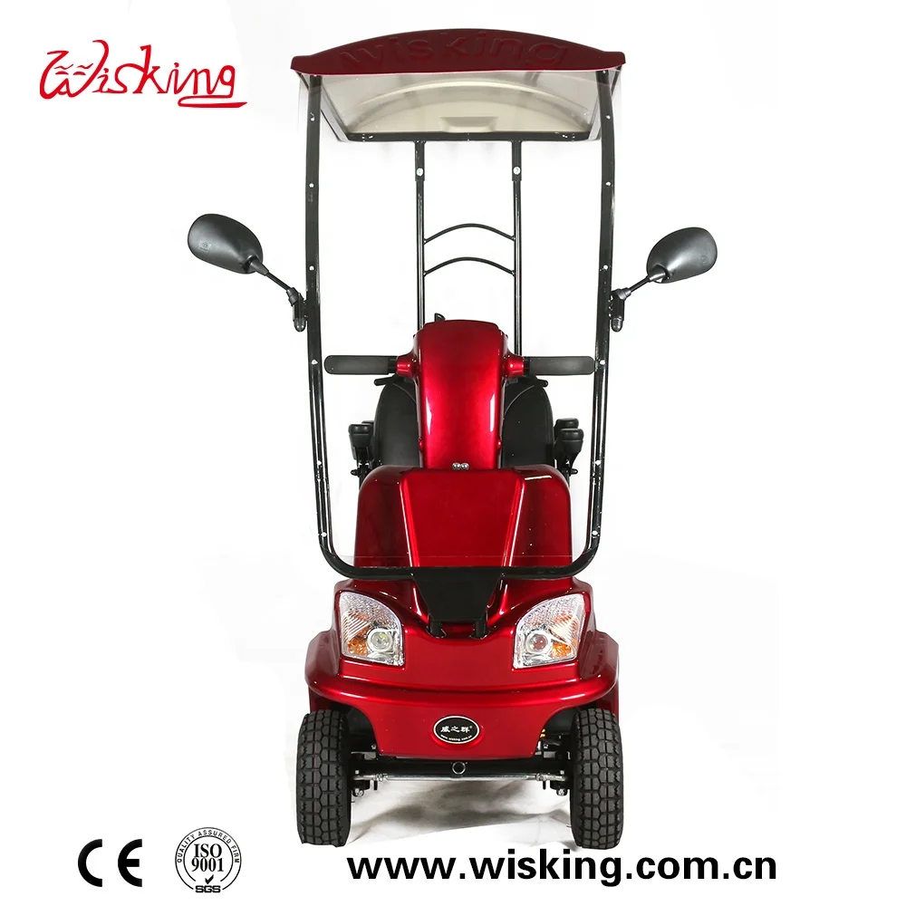 Large size  2 seat 4 wheel  electric mobility scooter with sunny roof for adult wisking 4033B