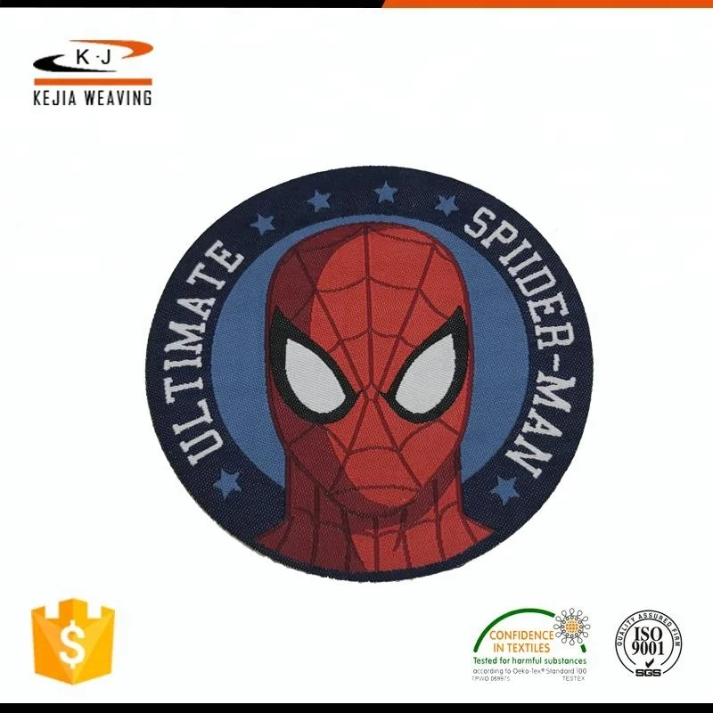 Hotsale Laser Cut Letter Cartoon Sticker Woven Patches for Clothing