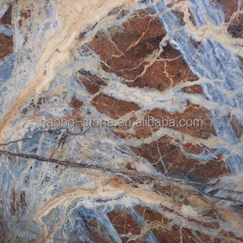 
China Factory Good Price and Service Customized cut to sizes Italian Blue Jeans Marble Slab Available In 2CM & 3CM For Table Top 