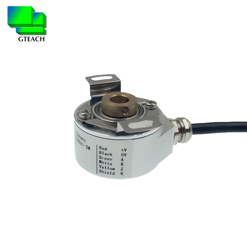 mini rotary encoder thickness 21mm hollow shaft 8mm half empty type incremental rotary encoder patented product