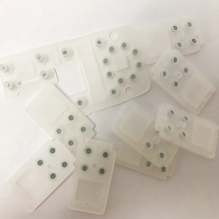 
Conductive silicone keypads and keyboards buttons with green conductive carbon pills 
