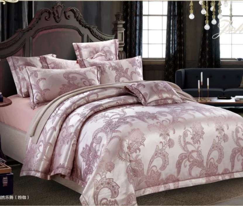 Laces Comforter Set, Home Textile Luxury Cotton&Viscose Jacquard Bedding for Bedroom, Duvet Cover bed sheet