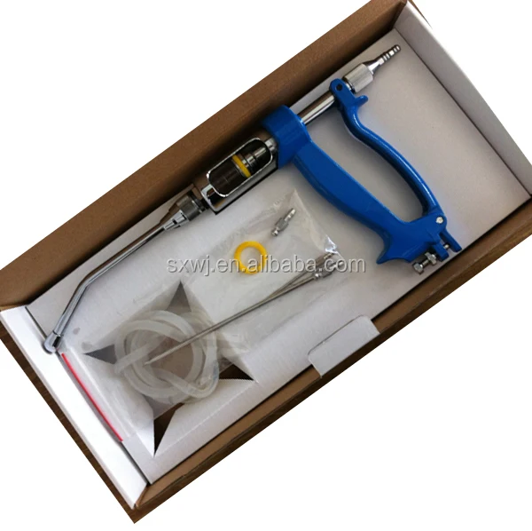 WJ124-2 veterinary drugs auto injection syringe, brass drenching gun
