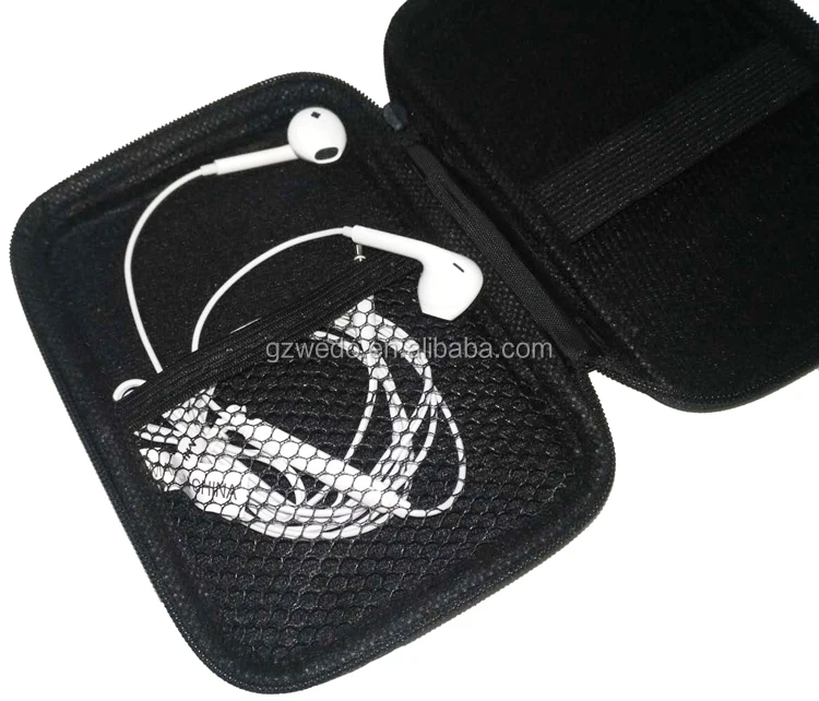 Hard EVA Travel Carrying Storage Case Bag for Portable Charger Power Bank External Battery Cable Custom, Black