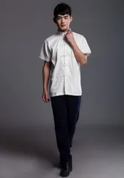 Новое поступление, Мужская традиционная китайская одежда с коротким рукавом, костюм для продажи