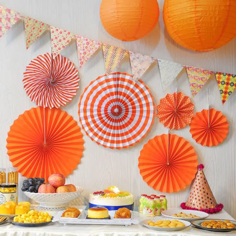 
2018 New Party Favors Banner Paper Fan Balloons Baby Shower Decorations 