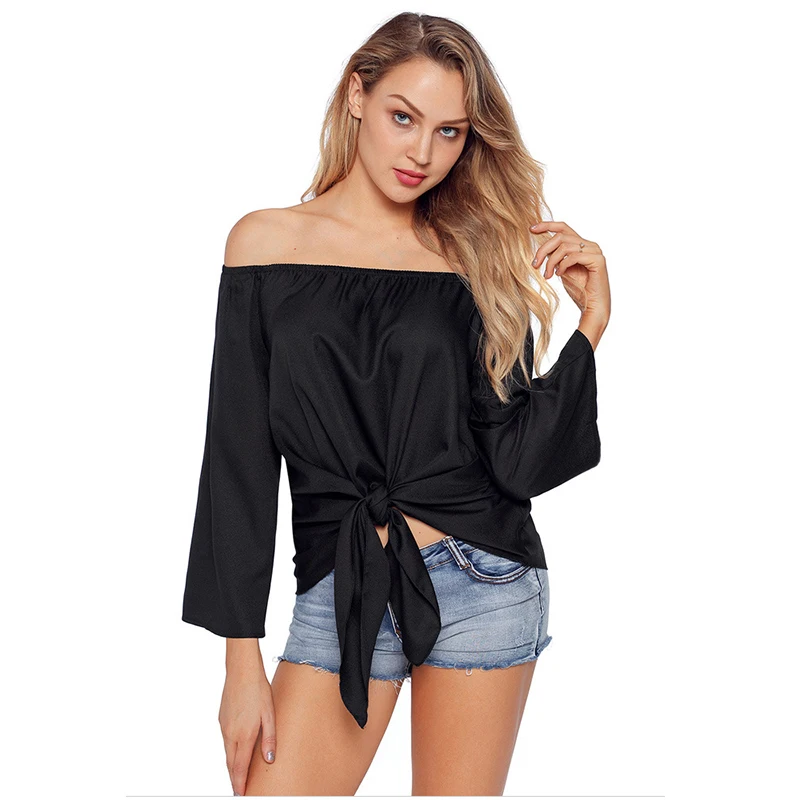 Богемная Свободная блузка с вышивкой Женская Повседневная Блузка на