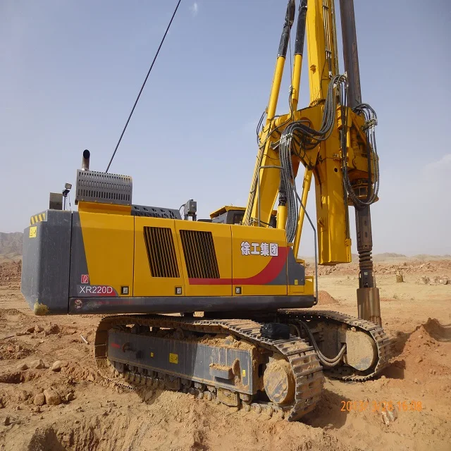 High quality XR220DII 52m deep mobile rotary drilling rig with CIF price hot sale