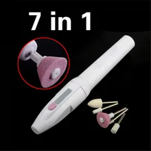 7 em 1 Electric Nail Art jogo de ferramenta dedo broca lustrando arquivo Pen Manicure Salon shaper moagem remover calos polidor ferramenta Nails