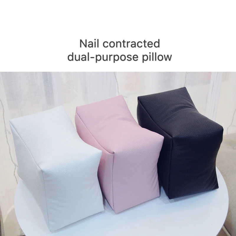 Nail Art Equipment Hand Rest Cushion Pillow Pink White Black Soft PU Leather Foot Hand Holder