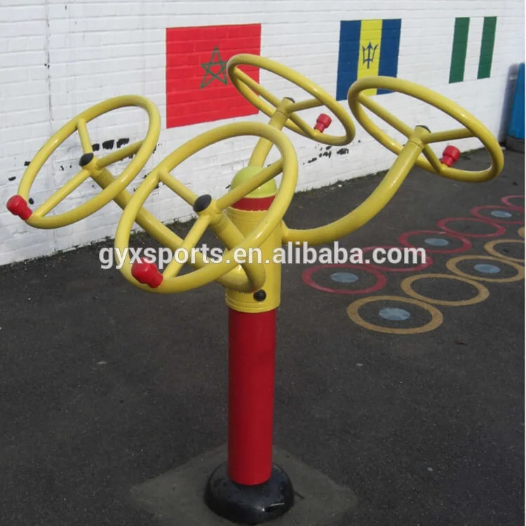 TUV  Certified Outdoor Fitness  Open Air Gym Equipment   Tai chi Wheel Spinners