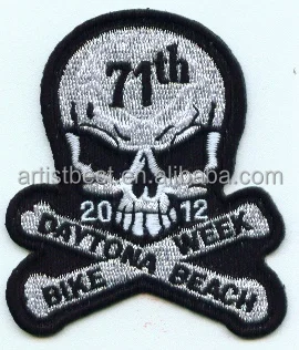Custom Made Skull Heat Seal T-shirt Emblems Bags patch shoes patch iron on sew on patch for clothing