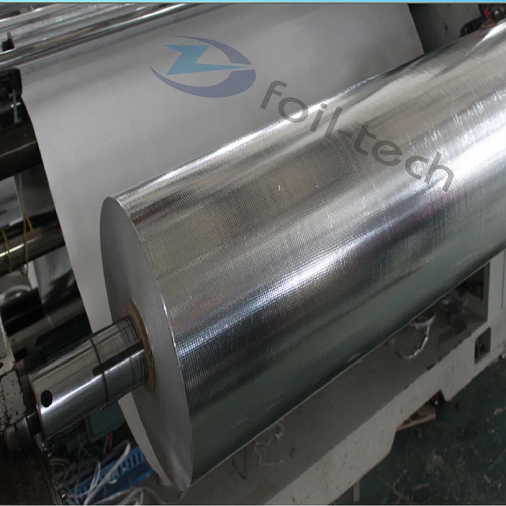Reflecting Aluminum Radiant Barrier Attic Foil Faced Woven Fabric roof foil heat thermal insulation white solid