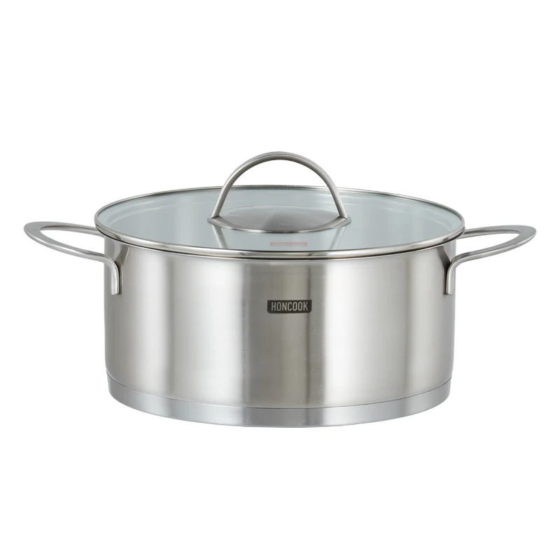 Double Layer Steamer Pot Cooking Food Steamer Lid Pot 304 Stainless Steel Induction with Glass Color Box Sustainable 500sets