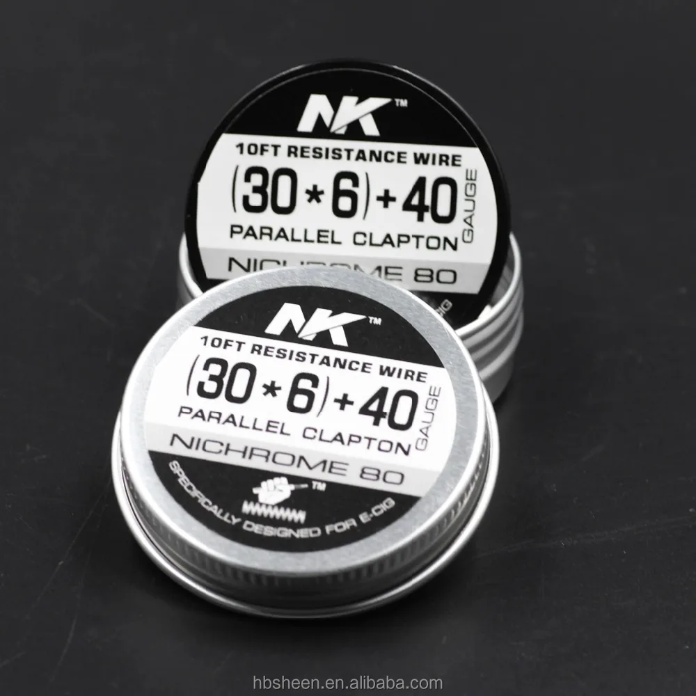 NK wholesale Ni80 fused clapton 30*6/40ga heating wire 10ft 6 core wire parallel clapton prebuilt coil wire