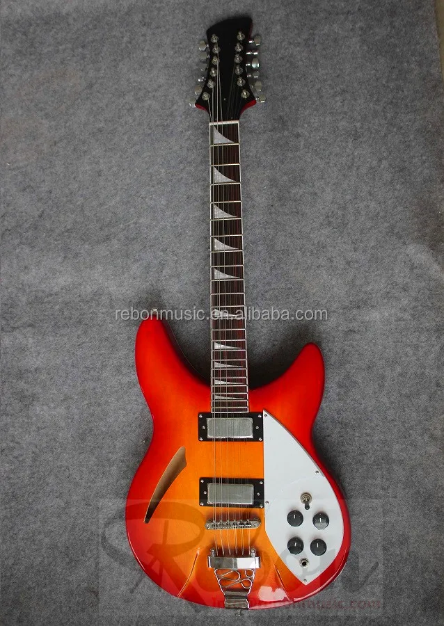 Weifang rebon Ricken 12 string 360 electric guitar in cherry sunburst colour