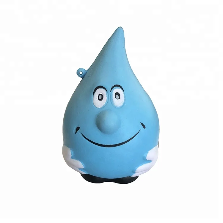 Прямая поставка с завода, Сверхмягкие Синие игрушки-сжималки в форме капли воды, медленно восстанавливающие форму мячи для стресса, декоративная игрушка из пенополиуретана