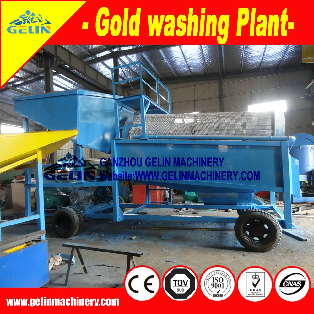 200TPH Mobile Type Clay Alluvial Gold Diamond Washing Plant