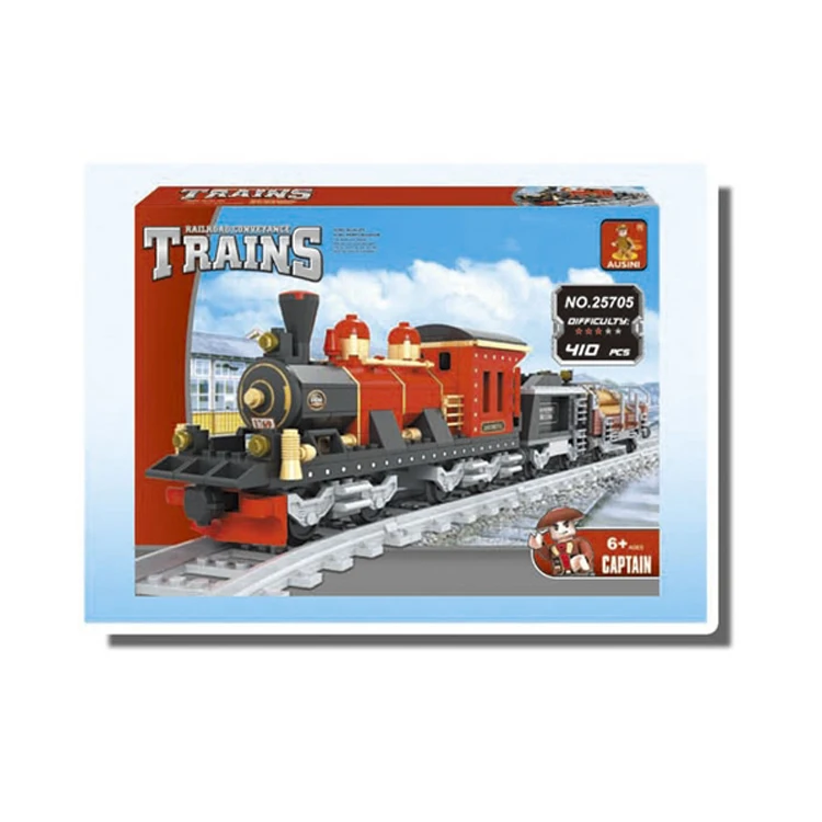 AUSINI 410pcs preschool educational play best kits plastic train set toy building block